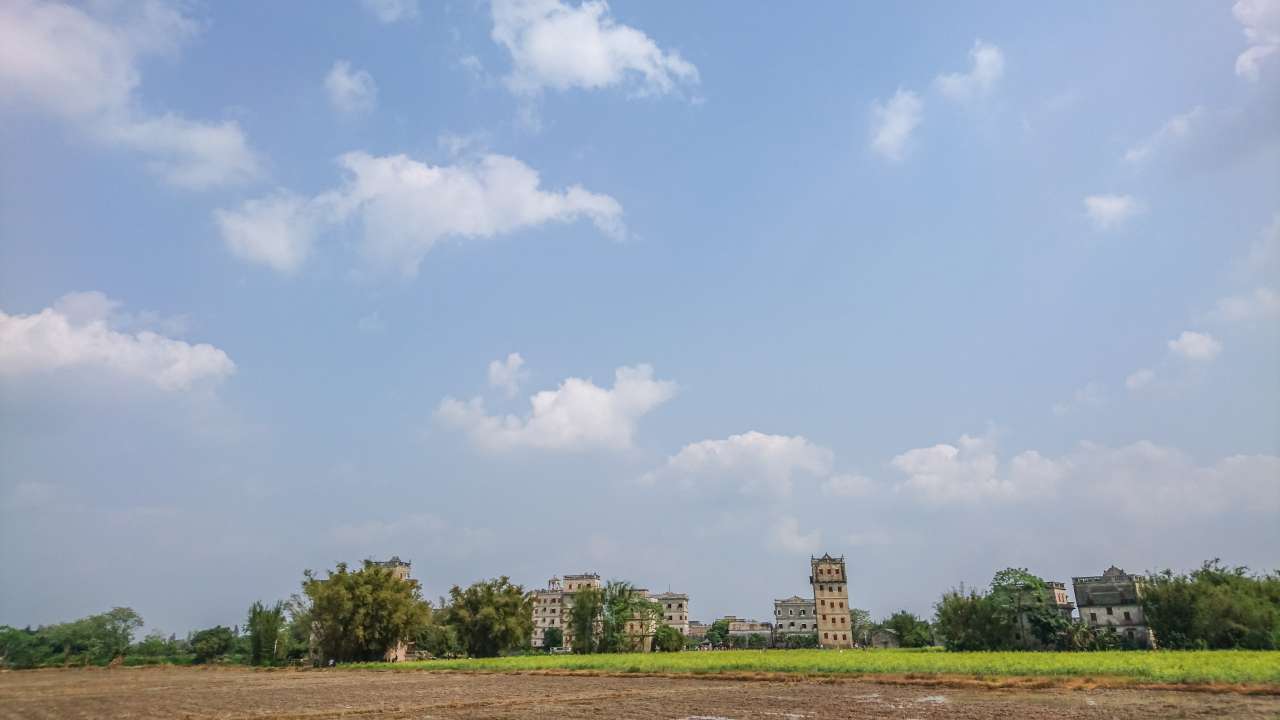 油菜花田下的自力村 旅游 自力村 开平 景点 碉楼 油菜田 油菜花