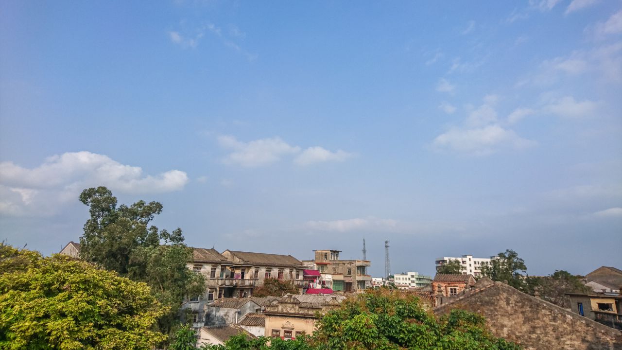 风和日丽的赤坎古镇 赤坎镇 古镇 碉楼 风景 城市 摄影 开平 楼顶 赤坎 骑楼 街拍