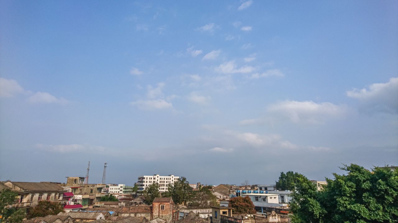 风和日丽的赤坎古镇 赤坎镇 古镇 碉楼 风景 城市 摄影 开平 楼顶 赤坎 骑楼 街拍