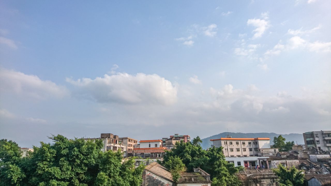 风和日丽的赤坎古镇 赤坎镇 古镇 碉楼 风景 城市 摄影 开平 楼顶 赤坎 骑楼 街拍