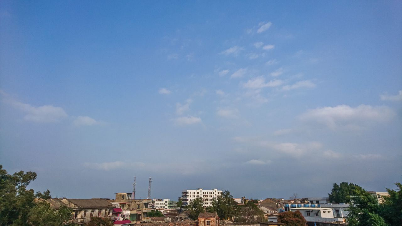 风和日丽的赤坎古镇 赤坎镇 古镇 碉楼 风景 城市 摄影 开平 楼顶 赤坎 骑楼 街拍