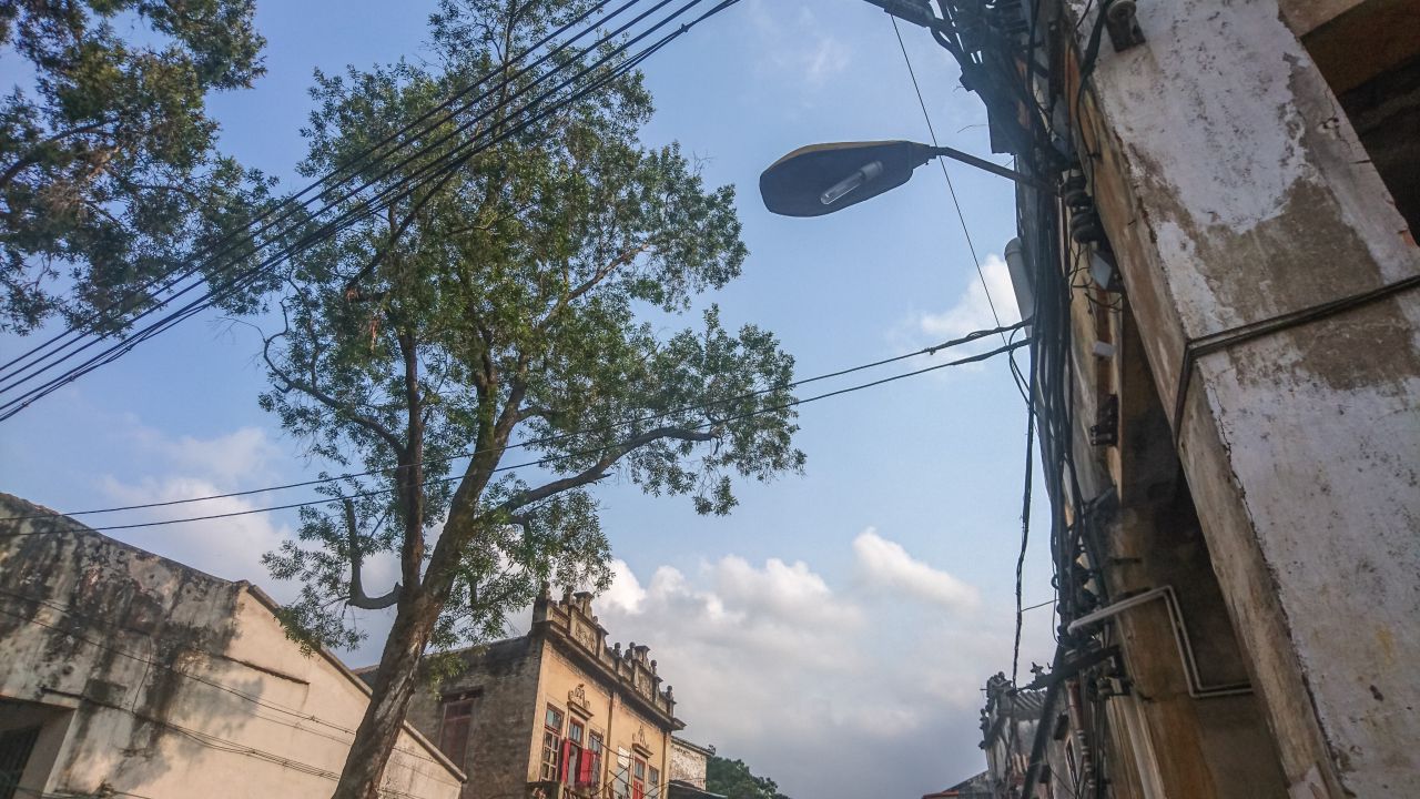 风和日丽的赤坎古镇 赤坎镇 古镇 碉楼 风景 城市 摄影 开平 楼顶 赤坎 骑楼 街拍