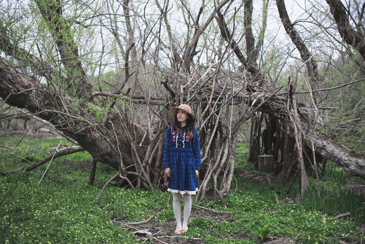 森林一样清新的女孩 深林系人像 深林系少女 森林系女孩 薯仔仪 深林系 人像 摄影