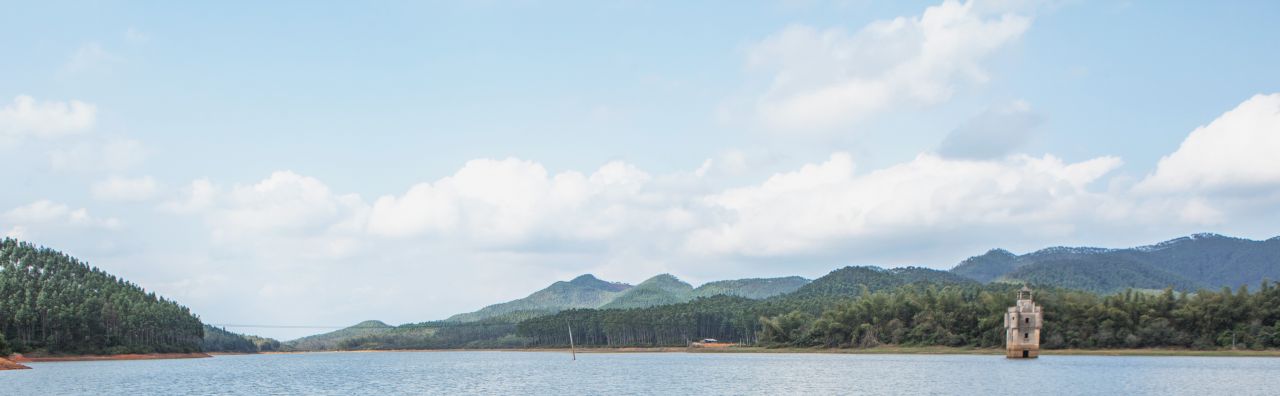 陈坑水库水中碉楼 陈坑水库，水中碉楼，台山