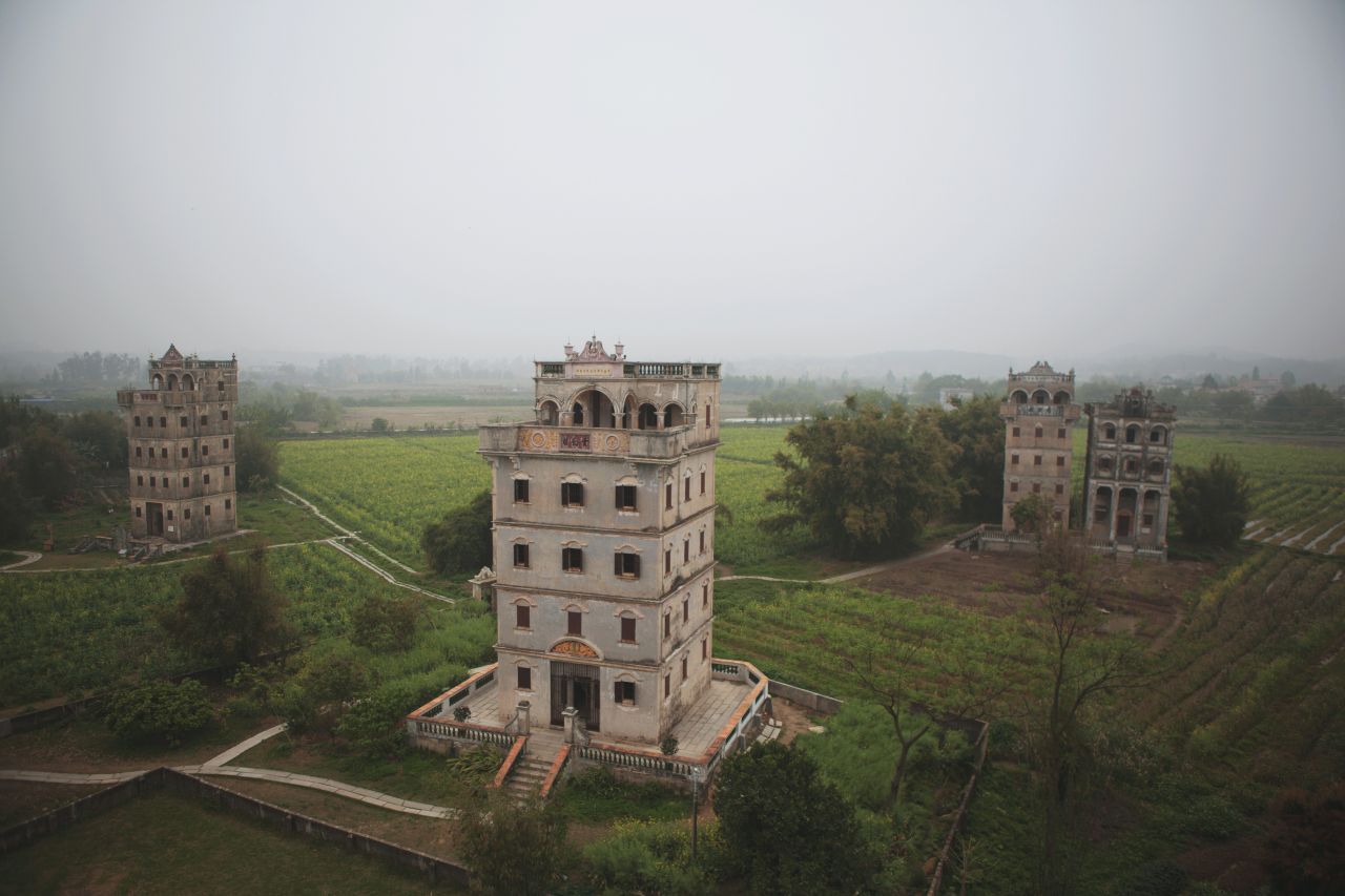晚饭后的散步，自力村和立园 自立村 唐口 开平 碉楼 立园 散步